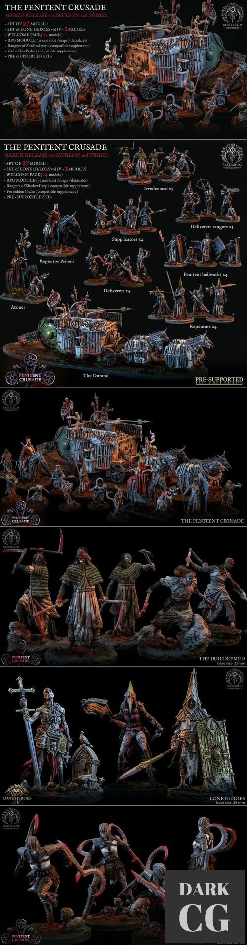 3D Model Bestiarum Miniatures The Penitent Crusade March 2022 3D Print