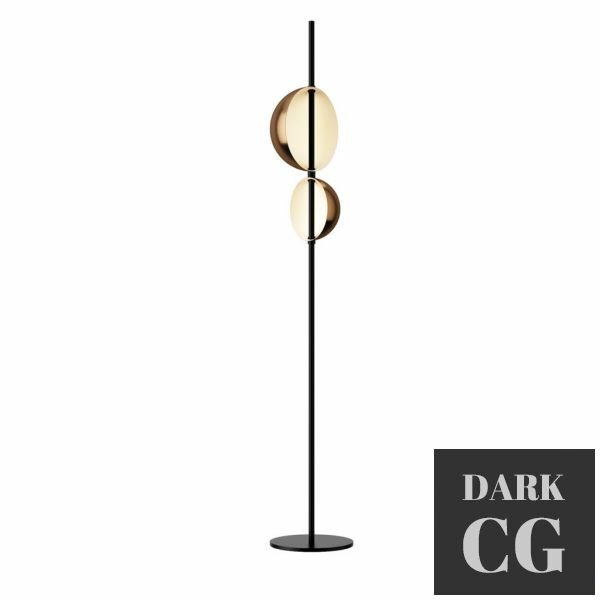 3D Model Superluna Floor Lamp by Oluce