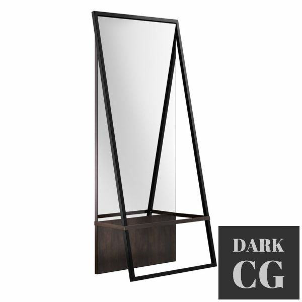 3D Model Tale Freestanding Rectangular Mirror by Potocco
