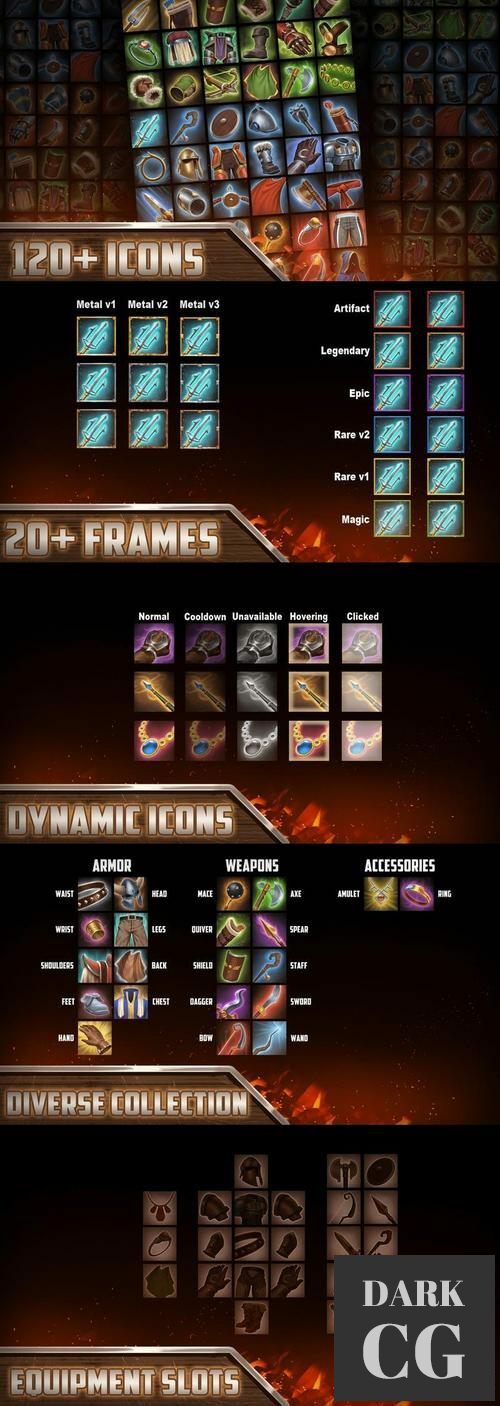 Unreal Engine 120 Equipment Icon Pack