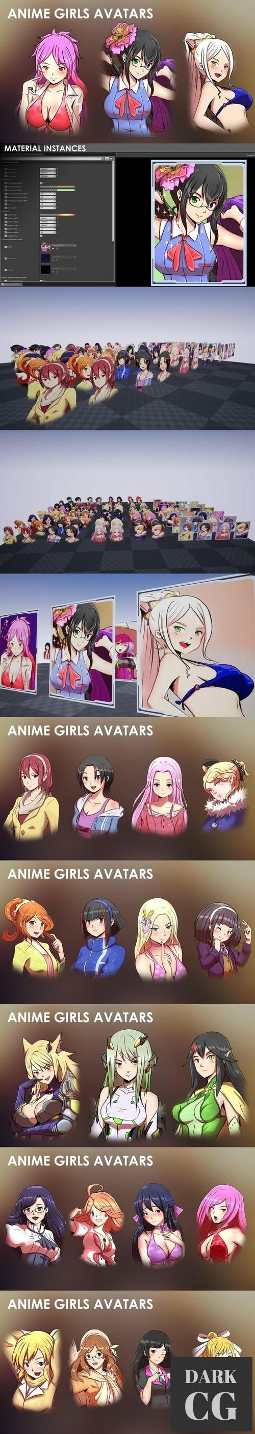 Unreal Engine Anime Girls Avatars