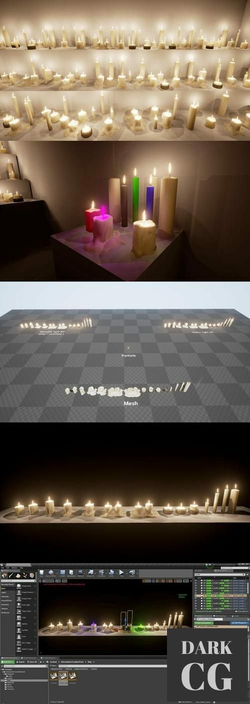 Unreal Engine Atmospheric Candles Pack