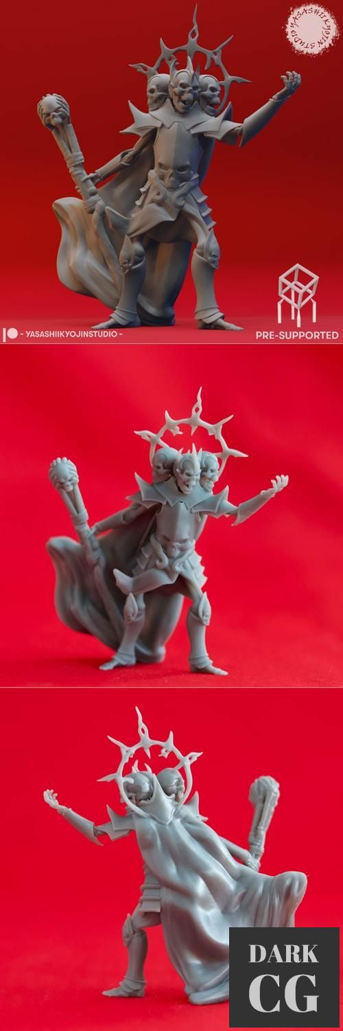 3D Model Skull Lord Tabletop Miniature 3D Print