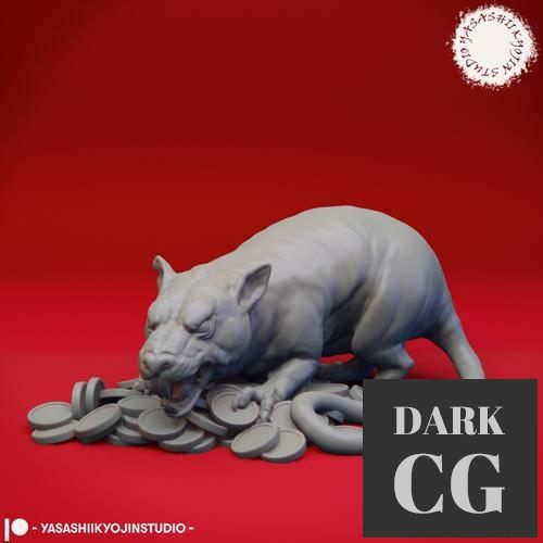 3D Model Maks the Giant Rat Tabletop Miniature 3D Print