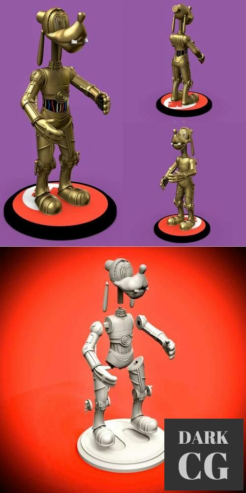 Romwba Goofy as C3PO – 3D Print