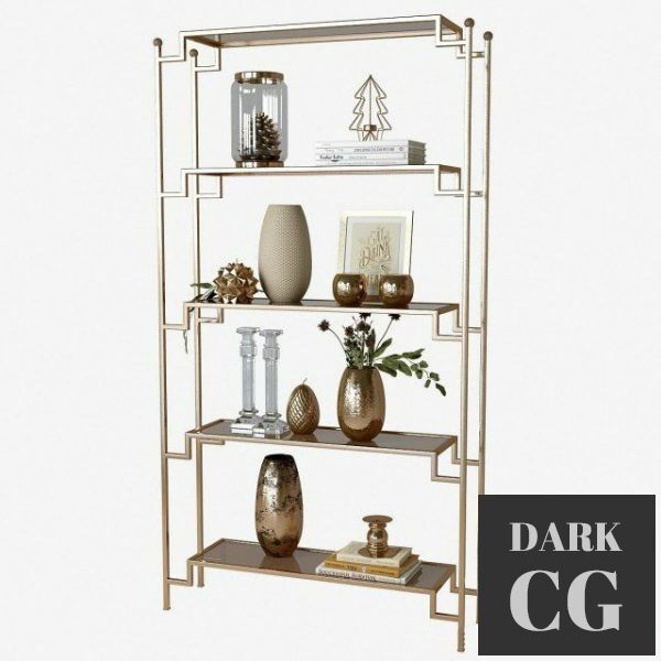 3D Model Decor shelf set 22