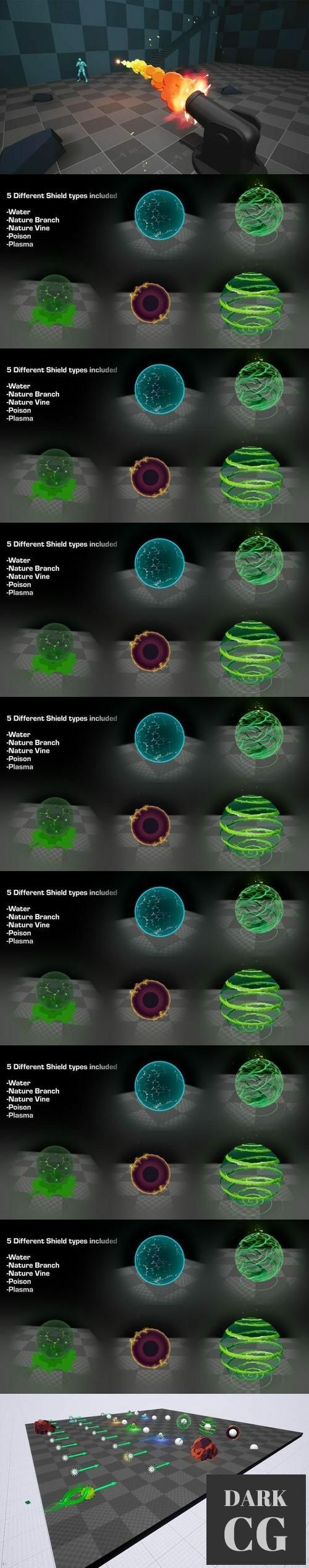 Unreal Engine Fantasy FX Pack 1 Shields and Projectiles