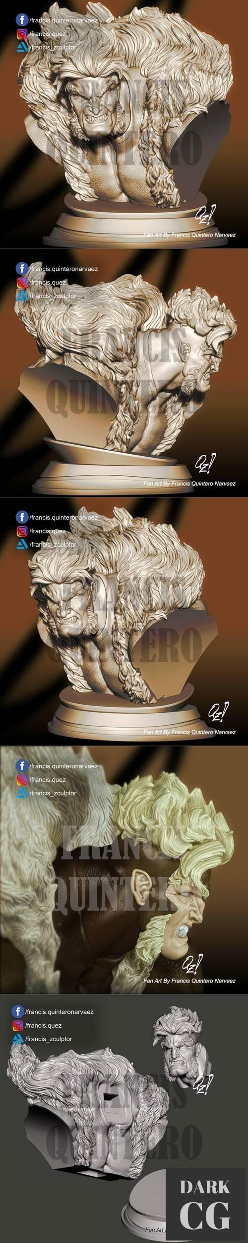 Sabretooth Bust – 3D Print