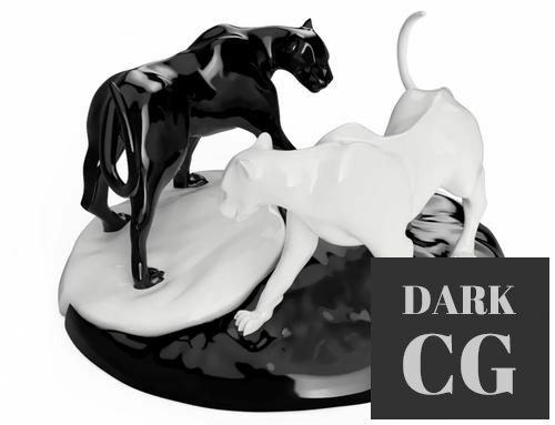 Yin yang panther – 3D Print