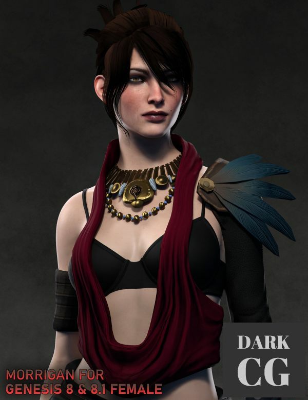 Daz3D, Poser: Morrigan For Genesis 8 and 8.1 Female