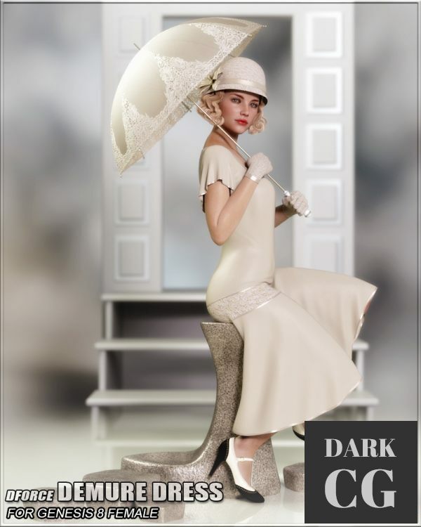 Daz3D, Poser: VYK dForce Demure Dress