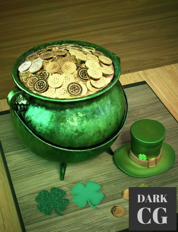 Daz3D, Poser: St Patrick's Day Props