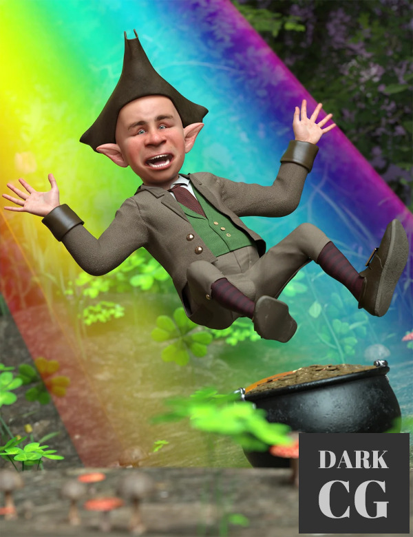 Daz3D, Poser: Pot of Gold Poses for Leprechaun