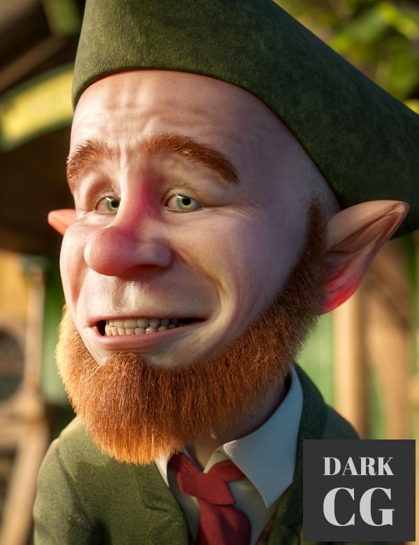 Daz3D, Poser: Leprechaun Beard and Brows for Genesis 8.1 Males