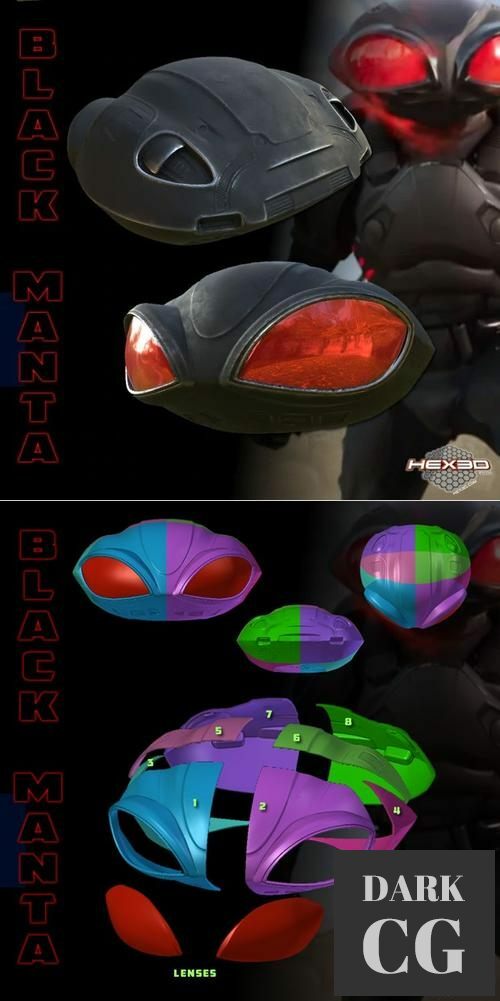 Black Manta Helm – 3D Print