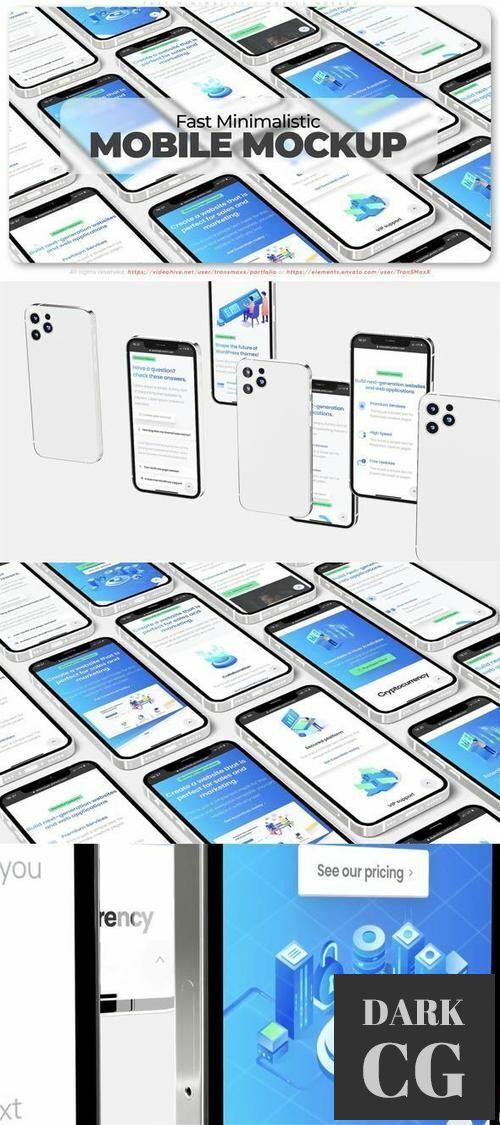 Fast Minimalistic Mobile Mockup 36745499