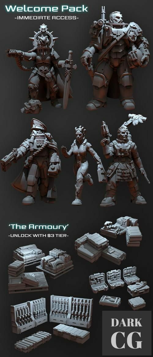 Anvil Digital Forge Character collection and The Armoury Welcome Pack – 3D Print