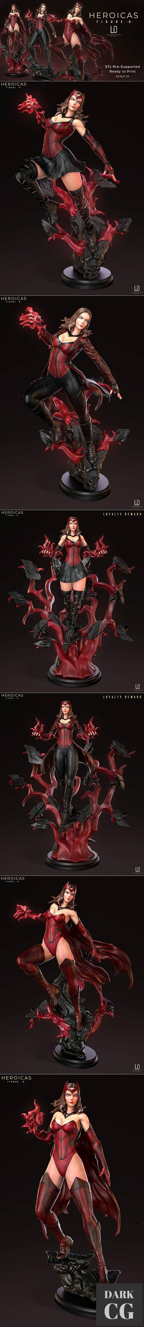 Heroicas Figure 8 - Scarlet Witch - P.1-P.2-P.3 – 3D Print