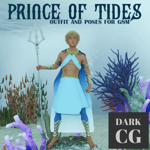 Daz3D, Poser: Prince of Tides ~ Outfit and Poses For G8M