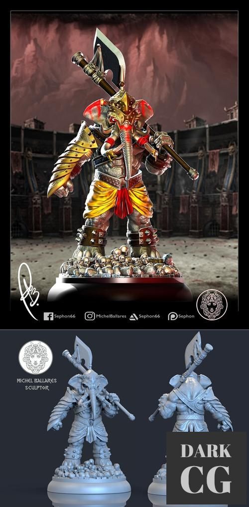 Zama - Elephant Warrior – 3D Print