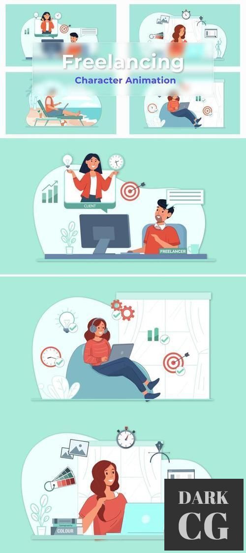 Freelancing Explainer And Animated Scene Pack 36813625