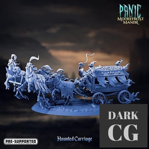 Broken Anvil Miniatures - Panic at Moorefrost Manor - Haunted Carriage – 3D Print