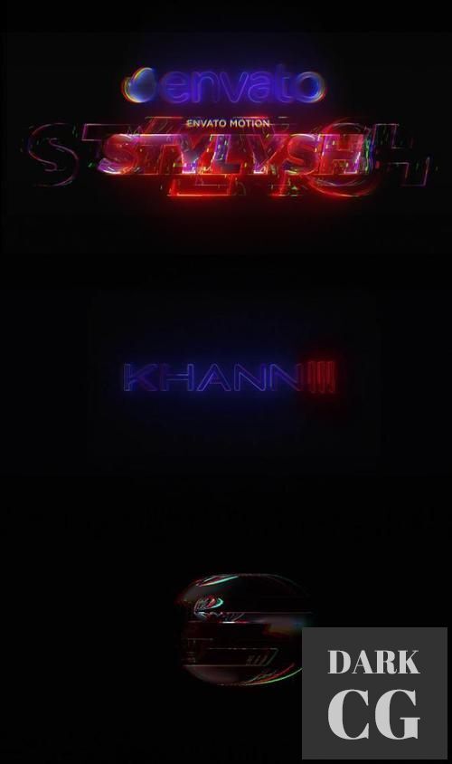 Neon Glitch Logo Reveal 34784273