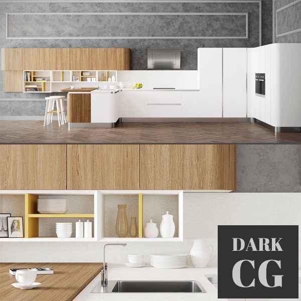 3D Model Kitchen Barolo dmi