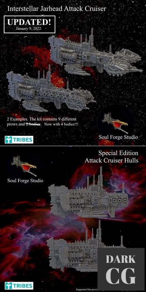 Interstellar Jarheads Attack Cruisers – 3D Print