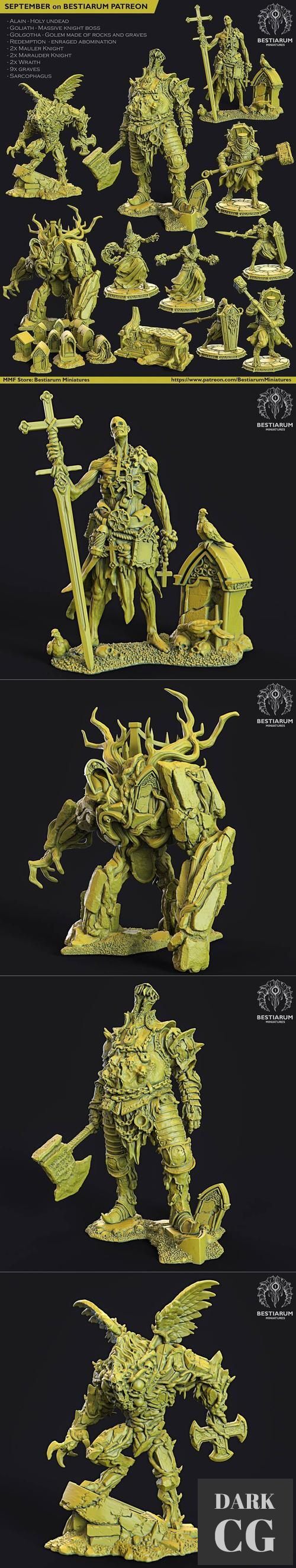 Bestiarum Miniatures - Rotten Knights September 2020 – 3D Print