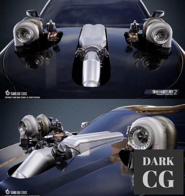 3D Model TwinTurbo Engine