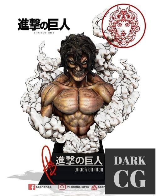 Eren Yeager Bust from Attack on Titan – 3D Print