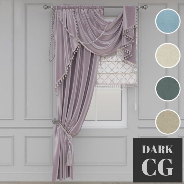 3D Model Classic curtain 119
