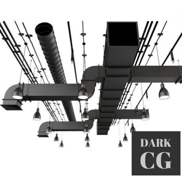 3D Model Ceiling ventilation