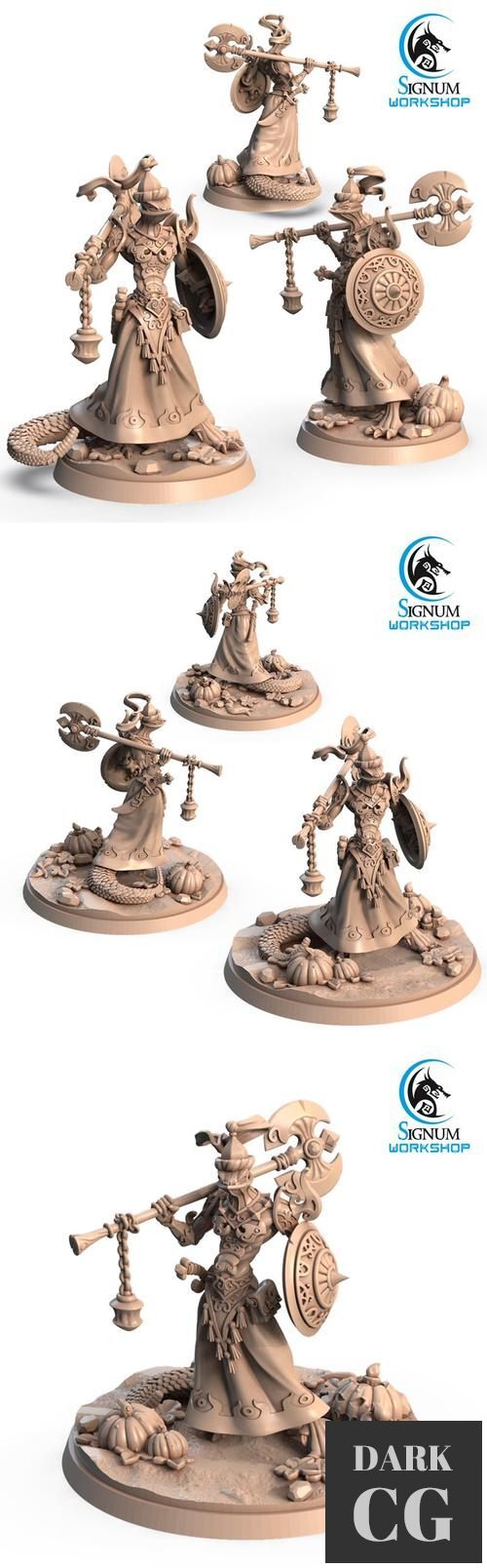 Vistash, the Ophidian Knight – 3D Print