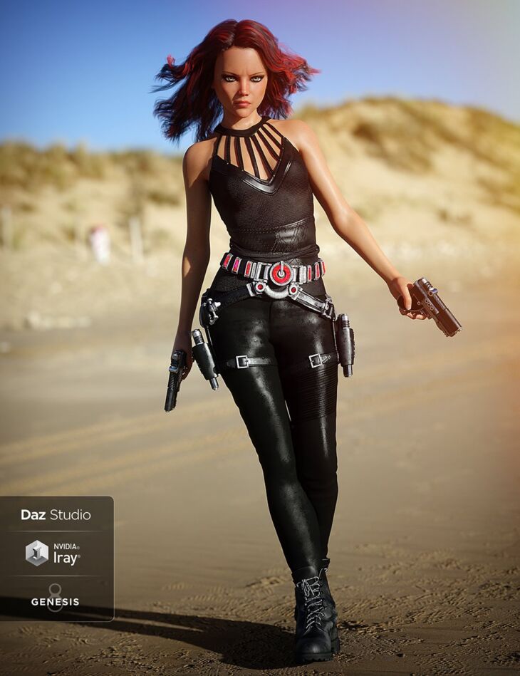 Bounty Huntress Outfit for Genesis 8 Female s