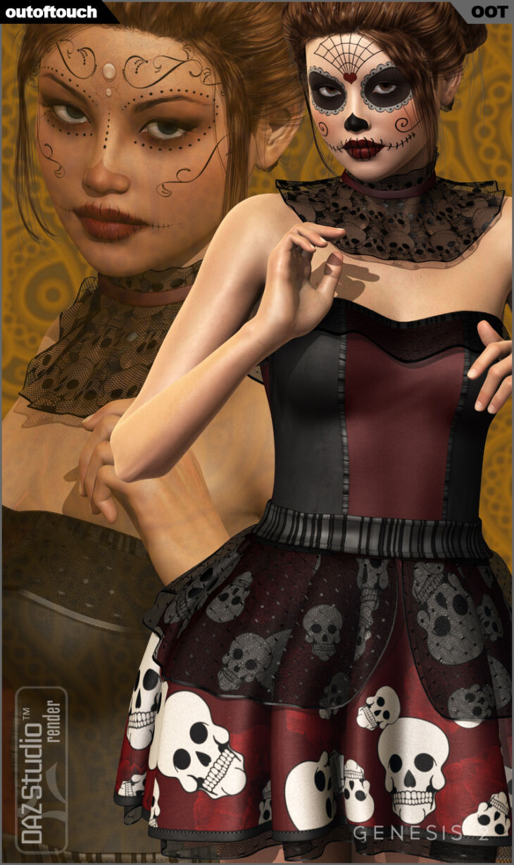 DIA DE LOS MUERTOS for Genesis 2 Female s and V4