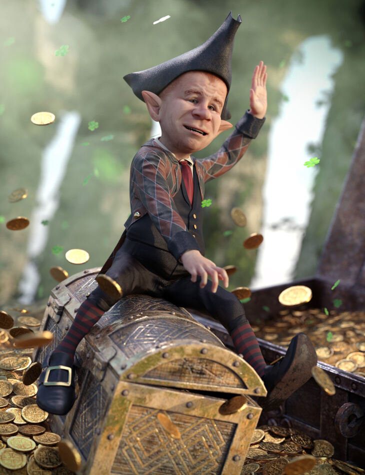 dForce Leprechaun Outfit for Genesis 8 Males Bundle