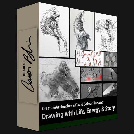 Creature Art Teacher Drawing with Life Energy and Story by David Colman