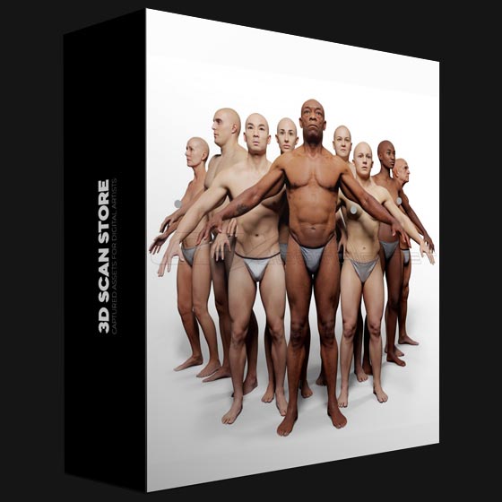 3D Scan Store 10 x Animation Ready Body Scan Pack