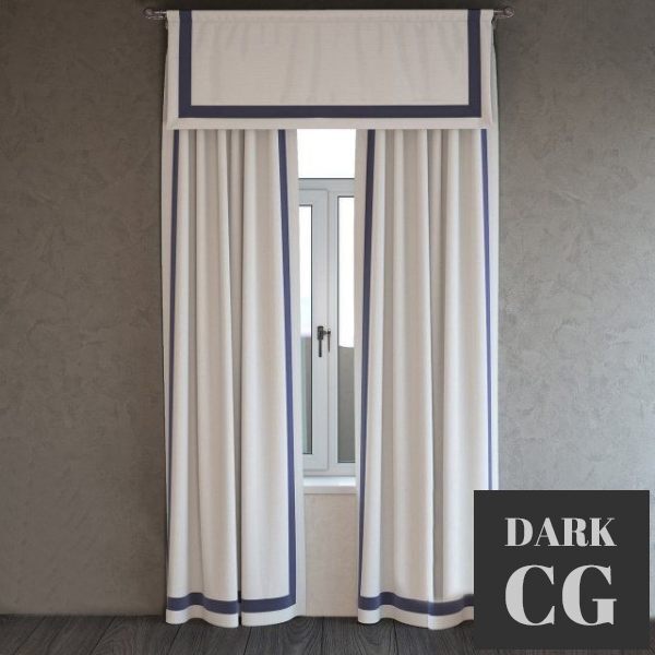 3D Model Cotton canvas drapery panel