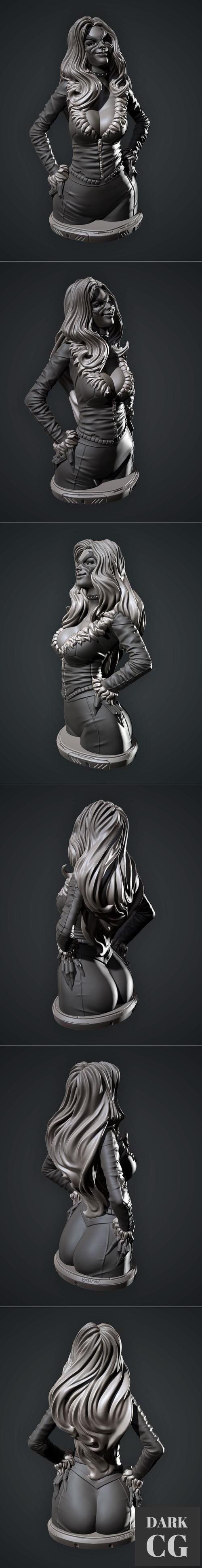 Black Cat bust – 3D Print