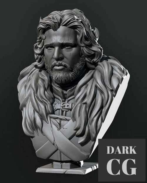 Jon Snow Night's Watch Edition Bust – 3D Print
