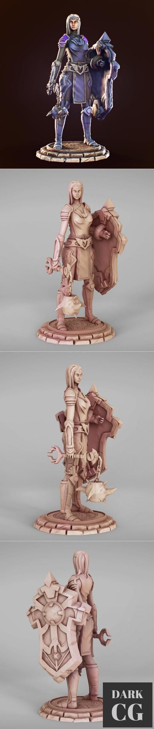 Female human paladin – 3D Print
