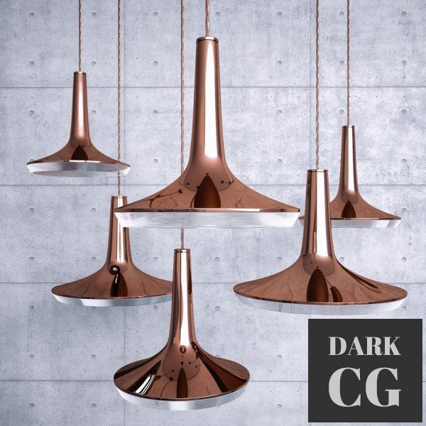 3D Model Collection of ceiling lamps 04