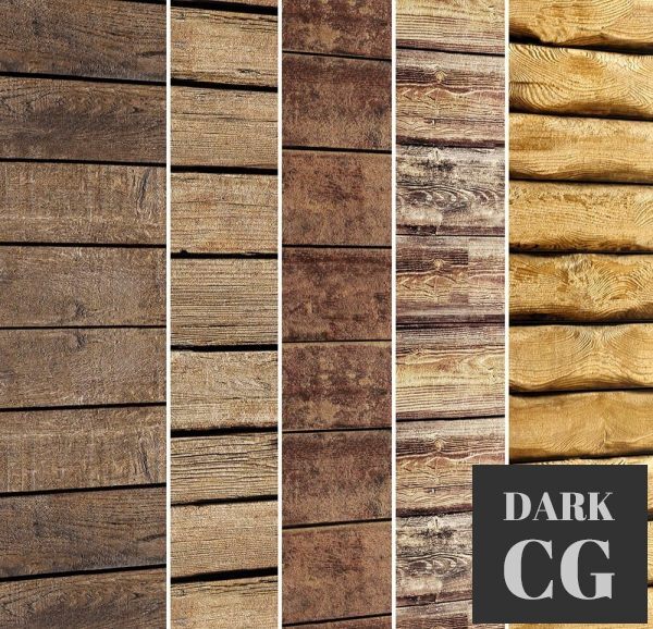 3D Model Collection of wood panels 5 pcs