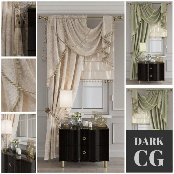 3D Model Curtain classic 12