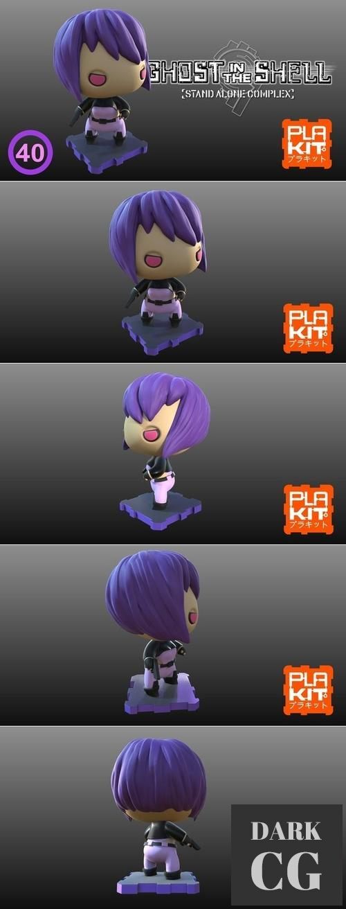 3D Model PlaKit Ghost In The Shell Motoko Stand Alone Complex 3D Print