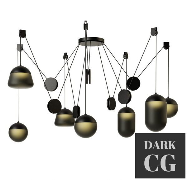 3D Model Planets Pendant Lamp PC1240 by Brokis