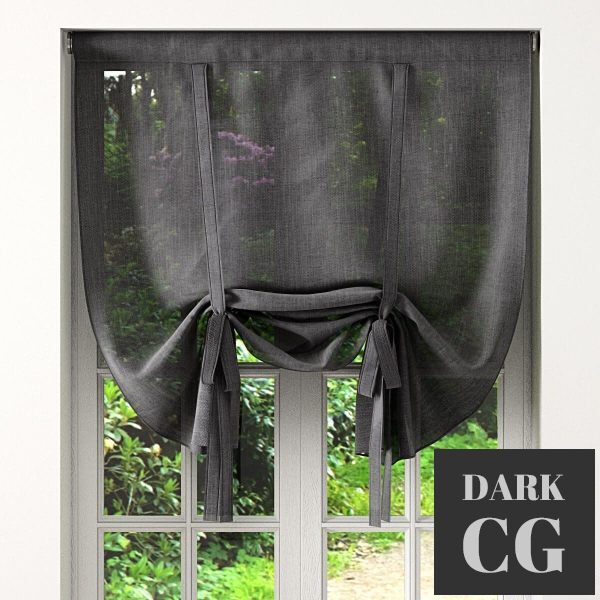 3D Model Curtain 96 black